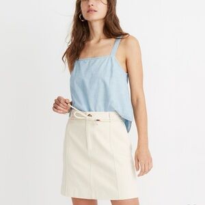 Madewell Capital A-Line Mini Skirt Size 14 Cloud Lining